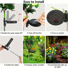 Solar Flower Light Waterproof Outdoor Decoration