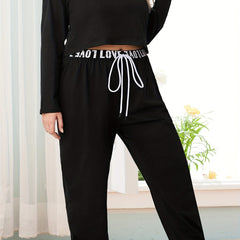 Sporty Lounge Pants Women's Elastic Waist Joggers