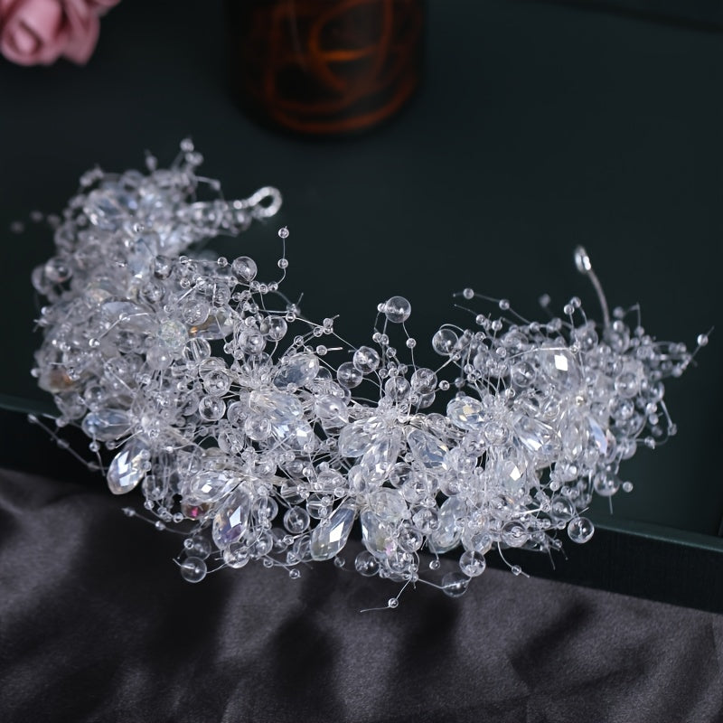 Royal Baroque Crown Full Size Tiara Rhinestone Princess Birthday Wedding