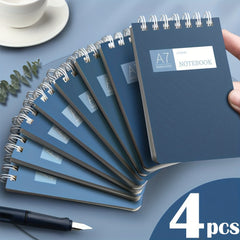 4pcs A7 Spiral Notebooks 80 Sheets