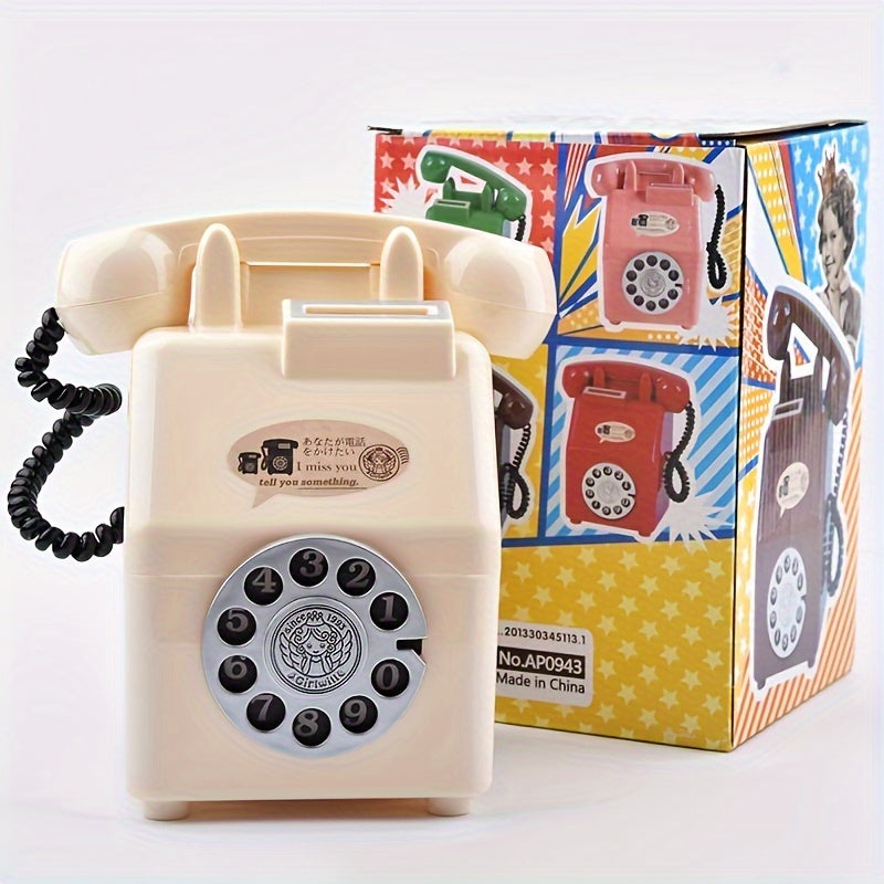Vintage Telephone Money Box Retro Piggy Bank