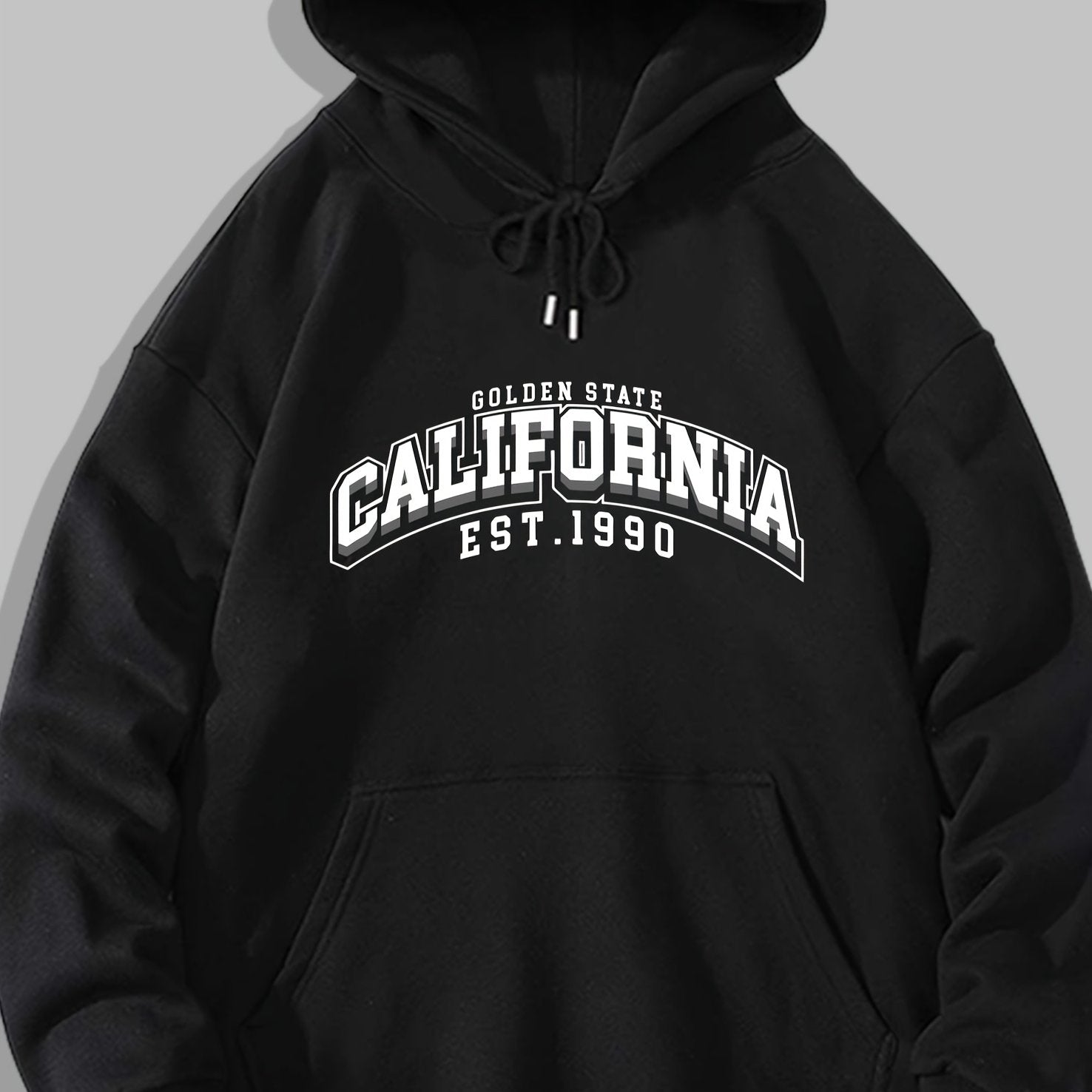 California Letter Print Hoodie for Men