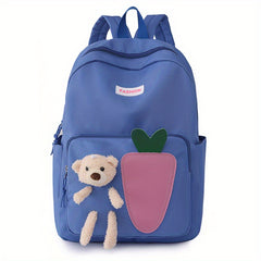 Bear Carrot Backpack Schoolbag for Girls Boys