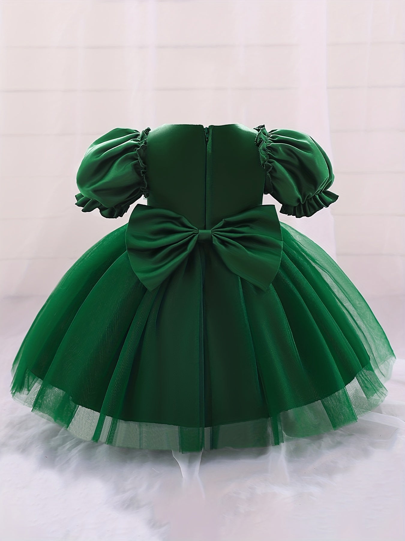 Toddler Princess Dress with Bow for 1st Birthday Party