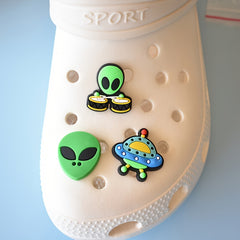 12Pcs Cartoon Alien Shoe Charms for Clog Sandals