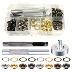 100Sets Grommet Kit Eyelets w/ Install Tool Kit for Crafts B