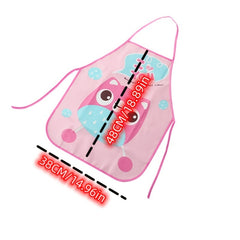 Kids Cartoon Apron Waterproof Painting Cover Up Sleeveless Bib