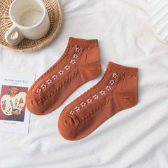 Floral Print Crew Socks for Women