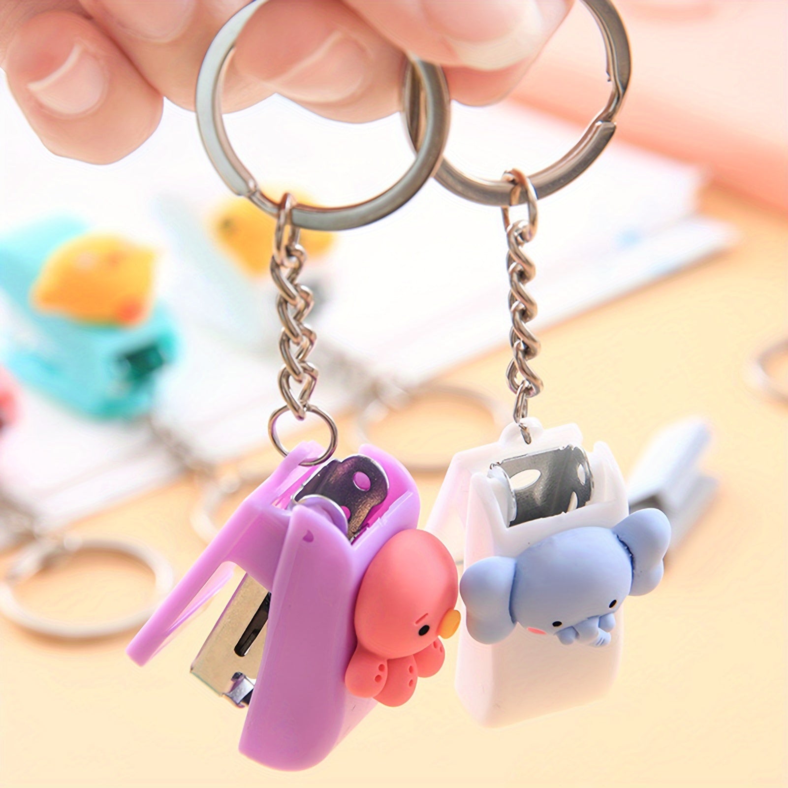 Mini Stapler Key Ring Portable Books Binding Machines File Organizer