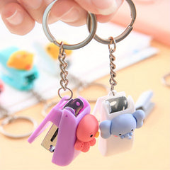 Mini Stapler Key Ring Portable Books Binding Machines File Organizer