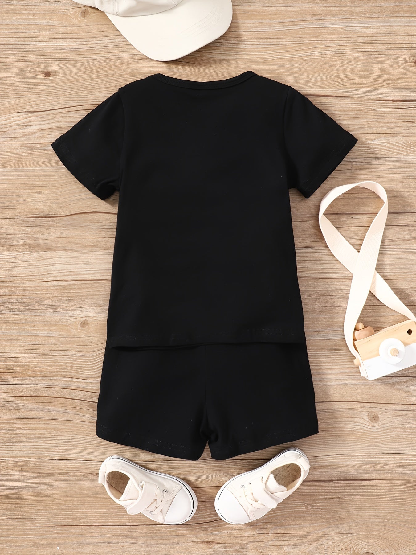 Boys Gamepad Print Short Sleeve Tees & Shorts Set Summer Clothes