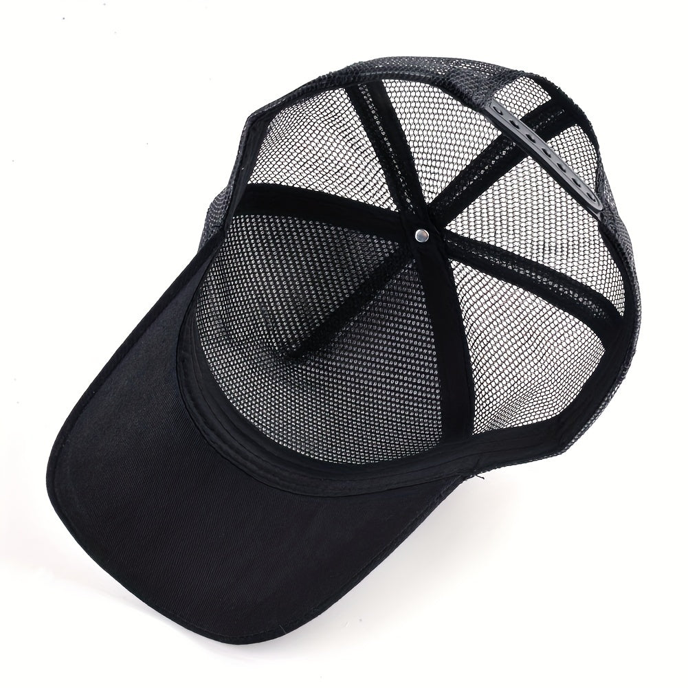 Flying Dragon Patch Baseball Cap Mesh Trucker Hat Lightweight Unisex Dad Hats