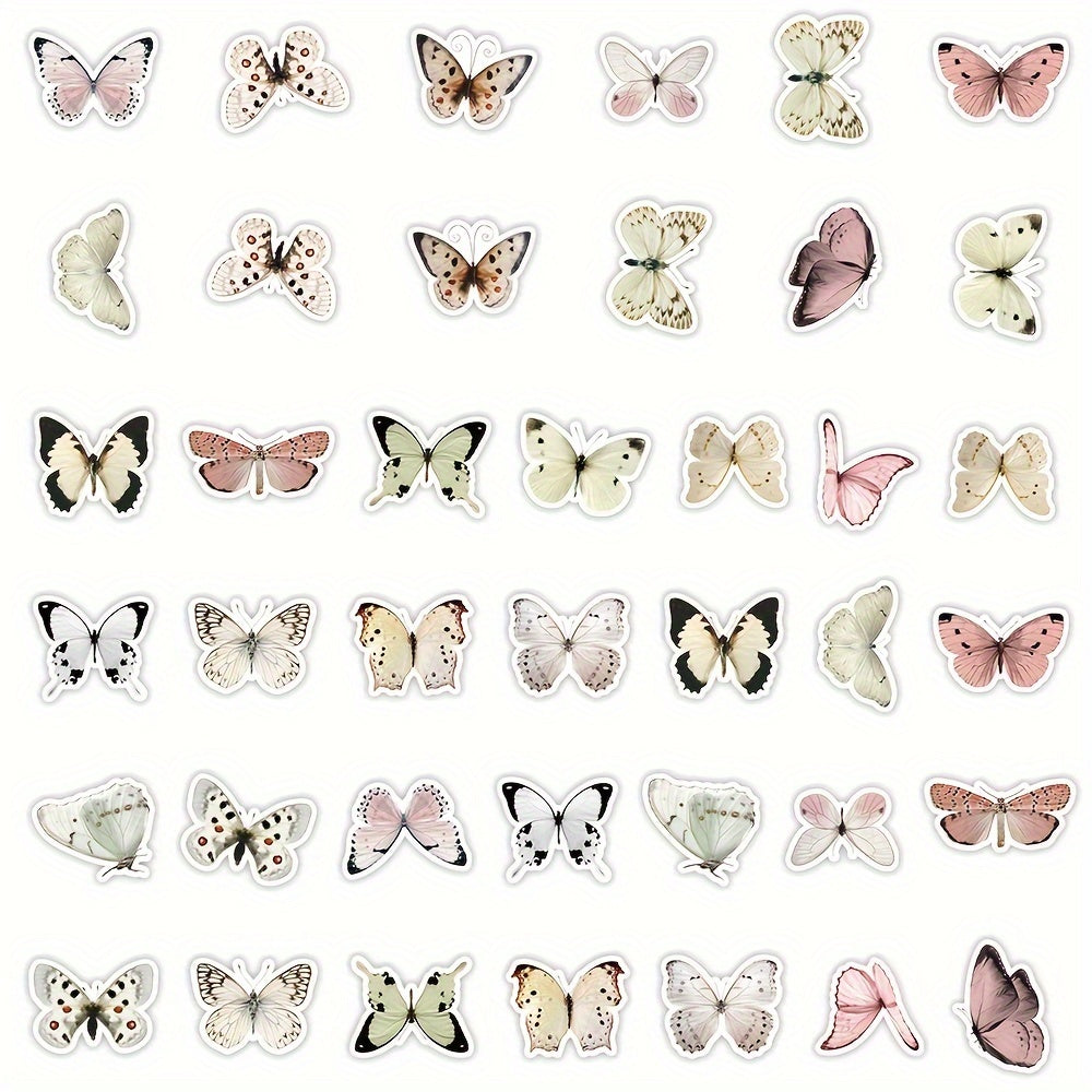 40pcs Night Honey Butterflies Stickers for Water Bottle Laptop Hat