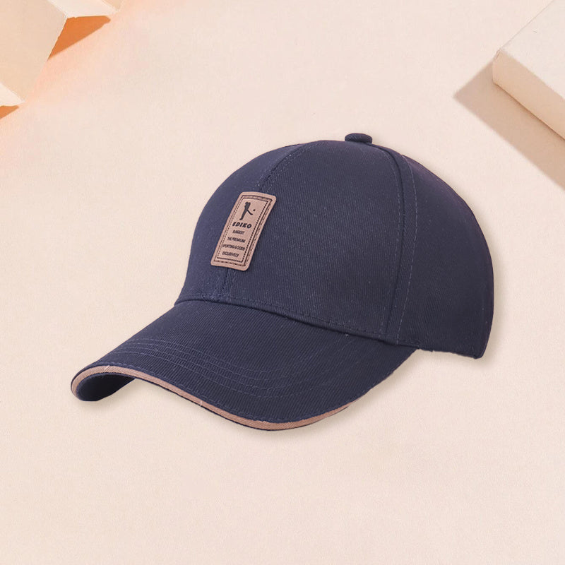 Men's Leather Label Baseball Cap
