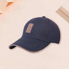 Men's Leather Label Baseball Cap