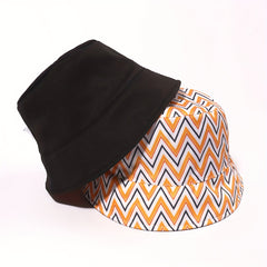 Striped Reversible Bucket Hat Lightweight Sunscreen Fisherman Cap