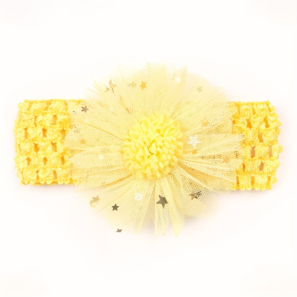 Artificial Flowers Decor Headband for Baby Girls