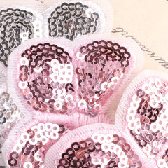 4pcs Butterfly Patch Applique Embroidered Iron On Sequin for Jackets Clothes