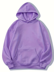 Women's Casual Solid Long Sleeve Pullover Hoodie Sweatshirt