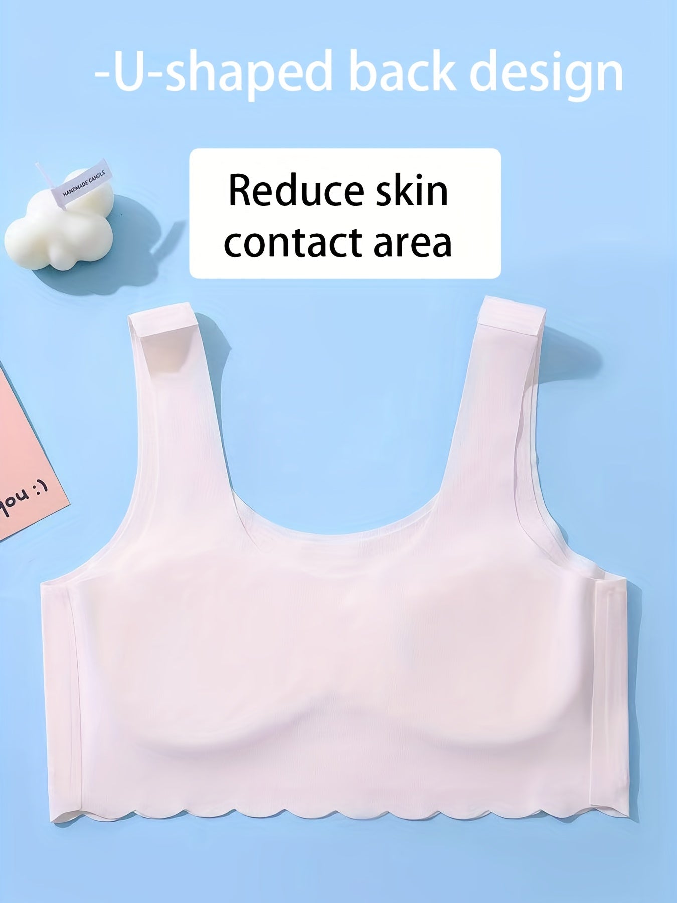 3pcs Fruit Print Girls' Underwear Cup Vest for 9-13 Years