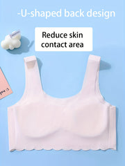 3pcs Fruit Print Girls' Underwear Cup Vest for 9-13 Years