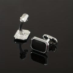 Men's Alloy Square Cufflinks Dripping Oil Texture Sleeve Studs