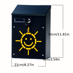 Sun & Rain Proof Metal Letter Box