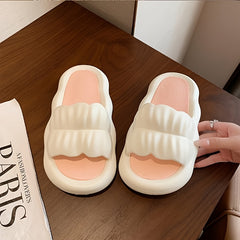 Women's Open Toe Pillow Slippers Soft Sole Non Slip Summer Shoes