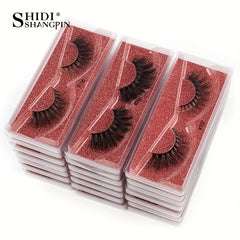 10 Pairs Soft & Natural 3D Mink False Eyelashes for Long-Lasting Makeup