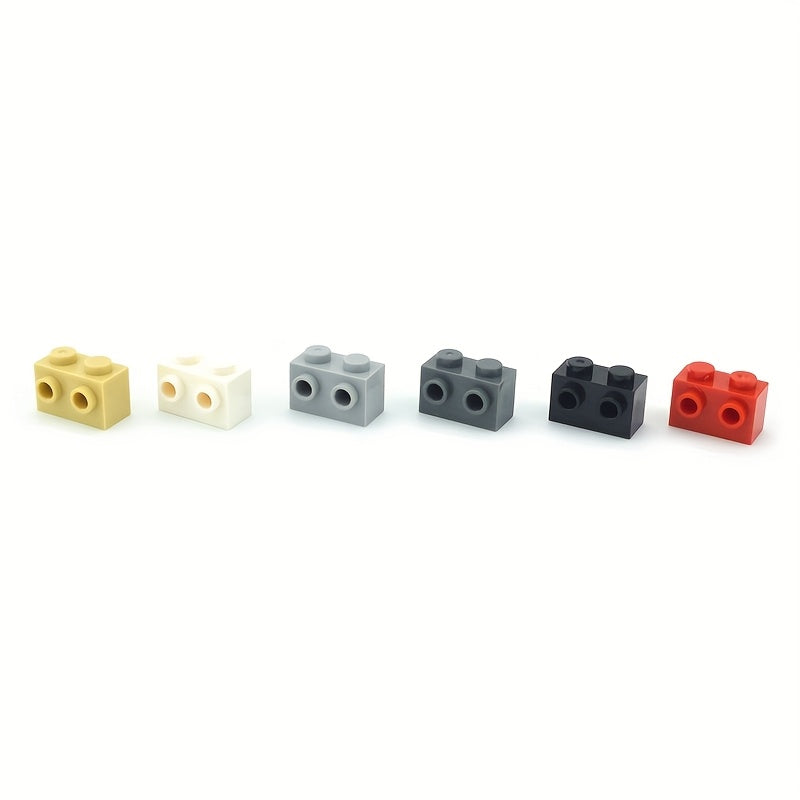 Thick DIY Brick 1x2 Side Protruding Building Blocks 60pcs