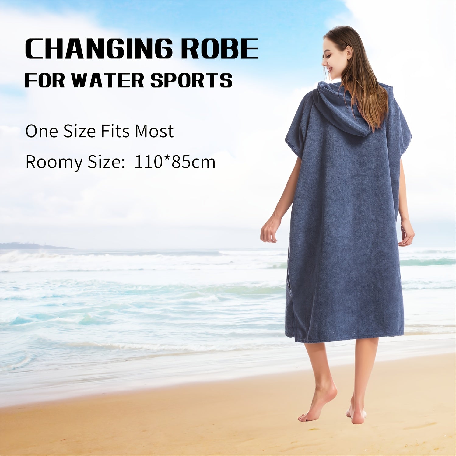Quick Dry Changing Robe with Hoodie for Surfing
