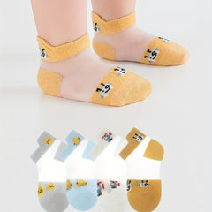 4 Pairs Baby Cartoon Car Robot Helicopter Ankle Socks Summer Toddlers