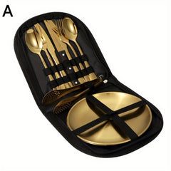 10pcs Stainless Steel Camping Cooking Utensils Set