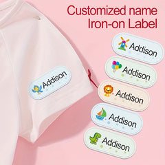 Personalized 4 6x1 Cotton Name Stickers Iron On Name Tag Custom Clothing Label
