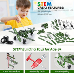 166pcs Military Building Blocks Educational Toys