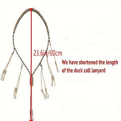 Nylon Duck Call Lanyard with 11 Whistle Hanging Ropes