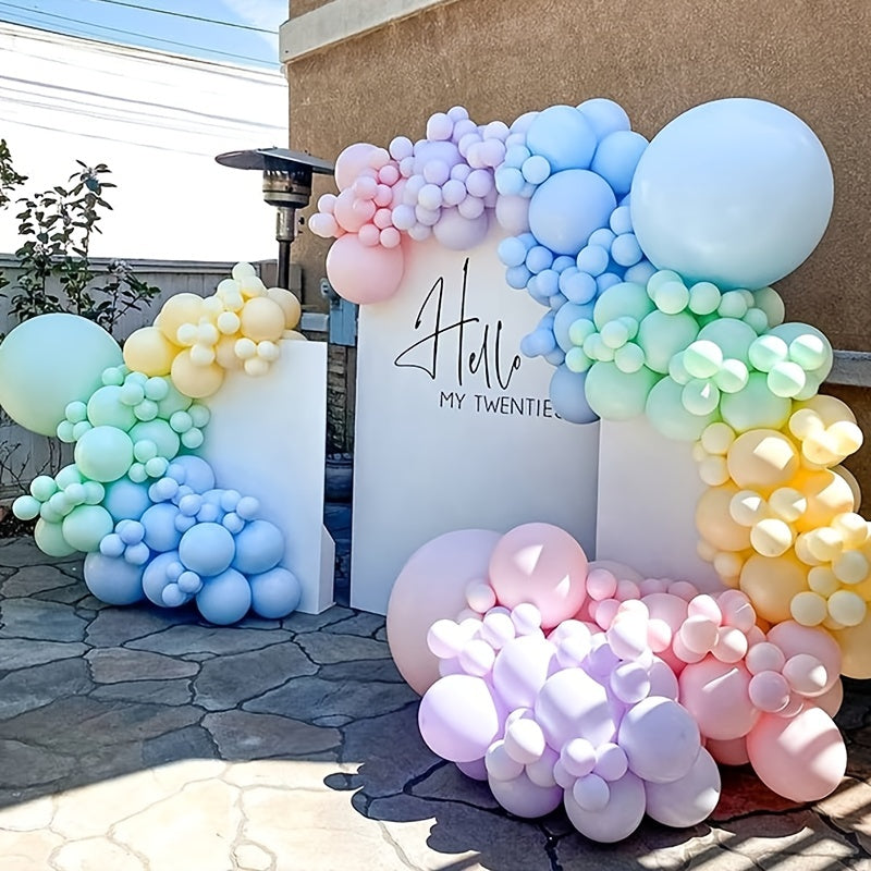 Macaron Colors Party Backdrop Baby Shower Birthday Decoration
