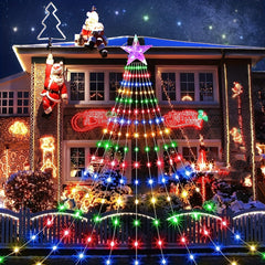 Pentagram Christmas Light USB Waterfall Tree Light