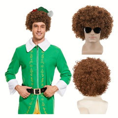 Men's Curly Wig Elf Halloween Disco Rock 70s Wig Cosplay Synthetic Wig