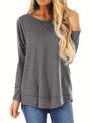 Women's Casual Long Sleeve Crew Neck Sweatshirt