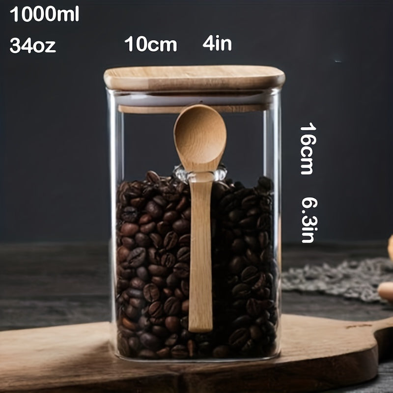 Glass Jars With Airtight Lids Food Storage Containers Bamboo Lids
