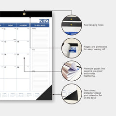 Large Wall Calendar 18 Months 17x22 Inches with Hanging Rope