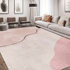 Pink Shaggy Floor Carpet - Soft Faux Sheepskin Mat