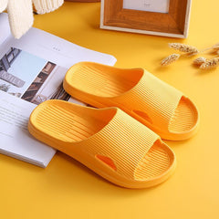 Striped Print House Slippers Lightweight Open Toe Women's Home Slides