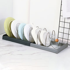 Adjustable Storage Rack Pot Lid Organizer