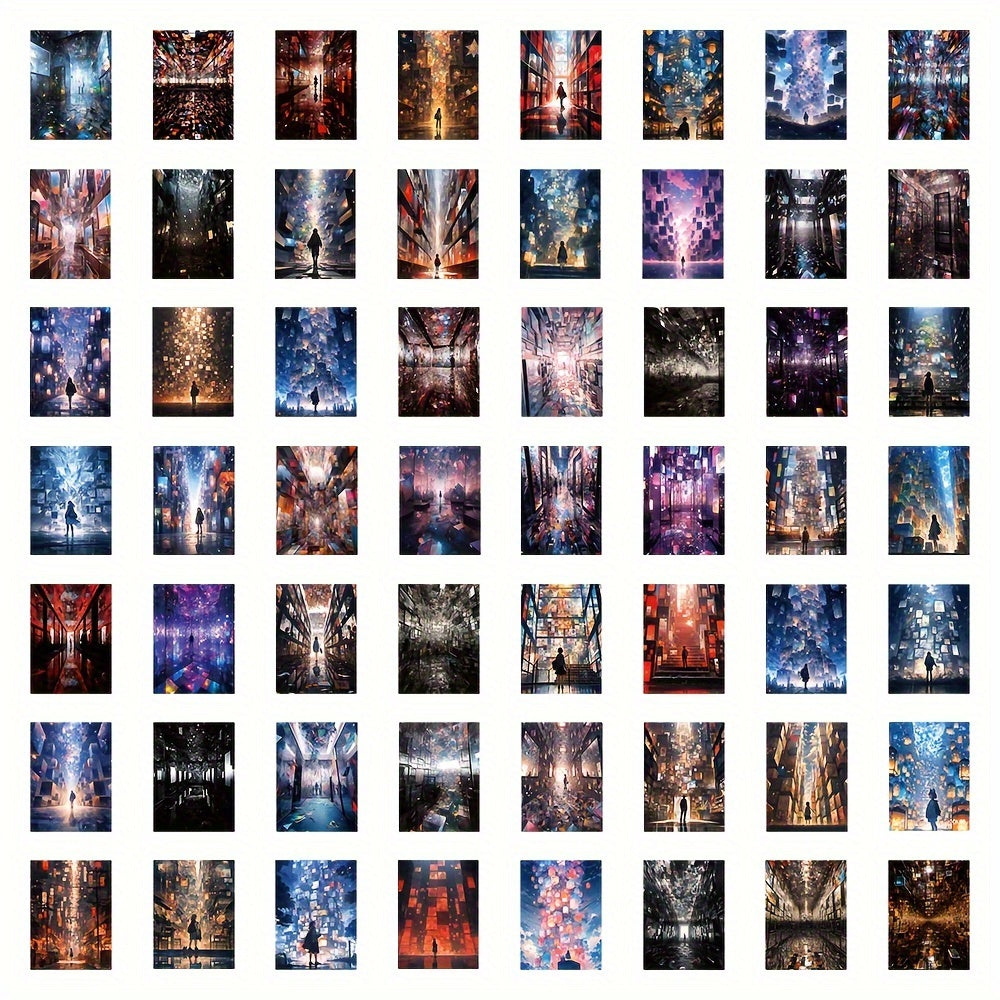 60pcs Dream Space Series Graffiti Stickers Water Cup Decoration DIY Sticker Pack