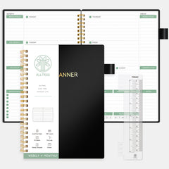 Undated Weekly Planner with Habit Tracker Spiral Notebook