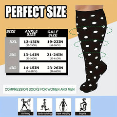Compression Socks 15-20 mmHg Circulation for Wide Calf
