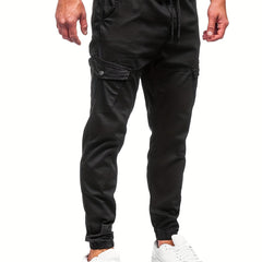 Men's Casual Pocket Joggers Waist Drawstring Outdoor Pants