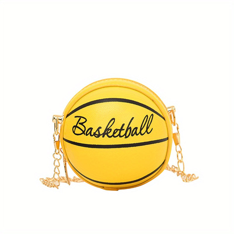 Mini Basketball Shape Crossbody Bag for Girls